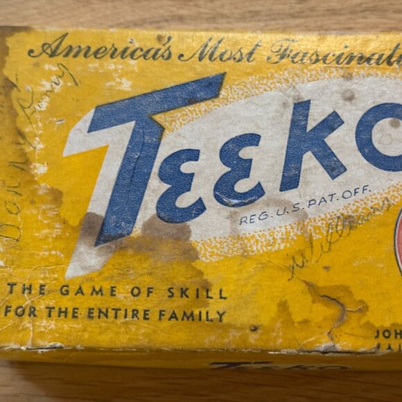 Vintage John Scarne Teeko Strategy Board Game & Token Markers, Copyright 1952 - Picture 3 of 16